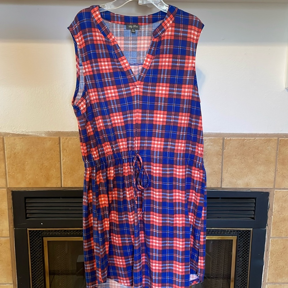 Lily Rose Summer Boho Elastic Cinched Dress (size XL)